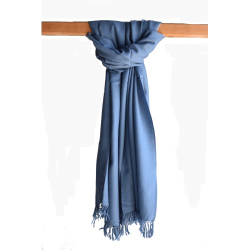 Shawl- Plain Merino Wool 2/48 Jeans Blue 